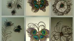 Peacock feathers cornwall portrait framed wall art east urban home size: Simple Peacock Feather Wall Decor Ideas How To Make Peacock Feather Design At Home Tamil Youtube