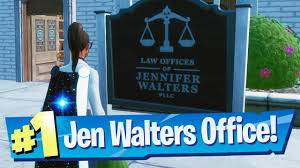 As expected, the new battle pass is fully based around waiting at tier 22 is jennifer walters, who by the way has a cousin called bruce banner. Visit Jennifer Walters Office As Jennifer Location Fortnite Awakening Challenge Youtube