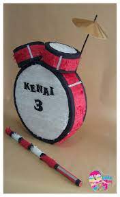 Pinata De Bateria Personalizada Pinata Tambores Drum Pinata Pinata Rock And Roll Diy Pinata Music Themed Parties Mini Pinatas