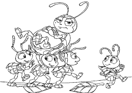Simple coloring pages are always a hit with toddlers and preschoolers. A Bugs Life For Kids A Bugs Life Kids Coloring Pages