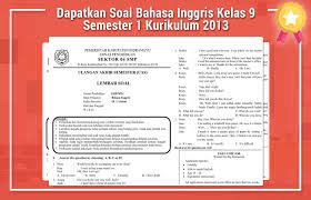 Soal Bahasa Inggris Kelas 9 Crimsonlove
