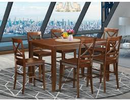 Costway 7 pcs patio rattan dining set acacia wood table top stackable chair. High Top Table Sets Shop The World S Largest Collection Of Fashion Shopstyle