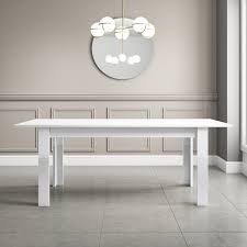Free shipping many items · special financing offers White Extendable Dining Table With High Gloss Finish 6 Seater Vivienne Furniture123