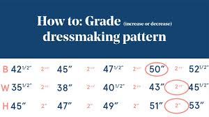 How To Grade Increase Or Decrease Dressmaking Pattern
