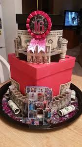Birthday Ideas For Sister The Money Cake I Made For My Sisters Sweet Sixteen Sweet Sixteen Gifts Sweet 16 Birthday Gifts Sweet 16 Gifts