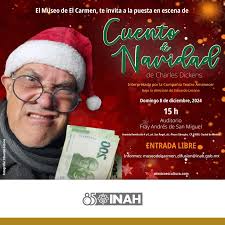 Este domingo 8 de diciembre te invitamos a asistir a la puesta en escena  "Cuento de navidad" de Charles Dickens. 😉 Interpretado por la compañia  independiente @teatroamanecer, bajo la dirección de Eduardo