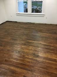 New red oak, installed, sanded, stained jacobean by poloplaz. Farmhouse Floors Saving And Refinishing 100 Year Old Wood Floors