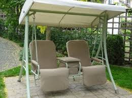 Outdoor porch swing deck furniture with adjustable canopy awning. Grayson 2 Seat Recliner S04148 Patio Swing Products