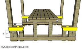 Covered Picnic Table Plans Myoutdoorplans Free Woodworking Plans And Projects Diy Shed Wooden Pla Picnic Table Plans Picnic Table Pergola Ideas For Patio