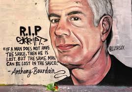 The same man can be lost within the sauce #thats deep bro #i stand by that #that is my personal motto #anyway #blackout poetry #blackout poem #author #poem #book #shit i forogt the. An Anthony Bourdain Mural Goes Up In Hosier Lane