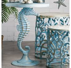Nautical Tables Bayside Seahorse Table In 2020 Nautical Table Coastal Decor Beach Style Furniture