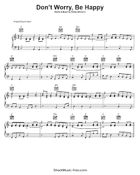 Warum müssen noten immer etwas kosten. Don T Worry Be Happy Sheet Music Bobby Mcferrin Sheetmusic Free Com