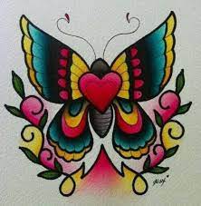 50 Best Ideas For Tattoo Traditional American Butterflies Traditional Butterfly Tattoo Traditional Tattoo Flower Tattoos