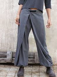 Unique Grey Womens Pants Origami Trousers 4 Way Pants Etsy Linen Pants Women Pants For Women Wrap Pants