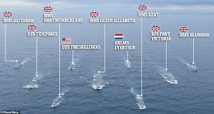 Hms defender's chefs also displayed their expertise with delicious canapés inspired by classic british dishes. Freedomroo Hms Queen Elizabeth Leads Flotilla Of Ships As New Carrier Strike Group Assembles For First Time Australiannewsreview