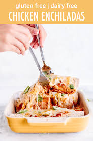 Dairy Free Healthy Chicken Enchilada Recipe Recipe In 2020 Chicken Recipes Dairy Free Dairy Free Enchiladas Healthy Chicken Enchiladas
