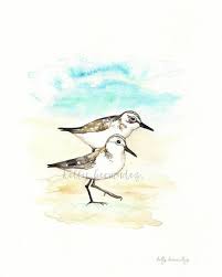 Sandpiper Love Love Birds Romance Watercolor Printable Etsy Beach Watercolor Watercolor Print Shore Bird Art