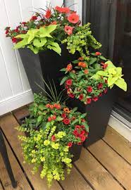 Our Current Outside Patios Can Really Use Lots Of Big Planter Pots Outside But They Can Bu Container Gardening Flowers Tall Outdoor Planters Container Flowers