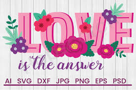Love Is Answer Svg File Dxf File By Hopscotch Designs Thehungryjpeg Com