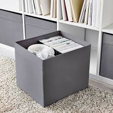 Drona Box Dark Gray 13x15x13 Ikea In 2020 Kallax Shelf Small Storage Ikea