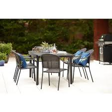 How tall is a standard modway patio table? Garden Treasures Pelham Bay Rectangle Extendable Outdoor Dining Table 61 In W X 37 In L With Lowes Com Outdoor Dining Table Outdoor Dining Expandable Dining Table