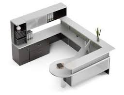Zira Series Contemporary U Shaped Reception Desk By Global Total Office