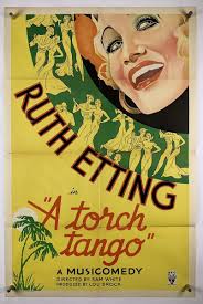 Scarce* TORCH TANGO Movie Poster (VG+) One Sheet 1934 Ruth Etting,  Musicomedy