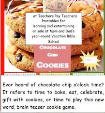Can i have a cookie, mommy? he begs. Chocolate Chip Cookies Word Brain Teaser Game Tpt