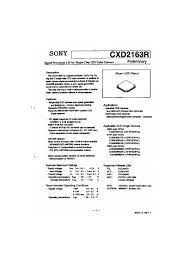 There are 350 internal links on this page. Cxd2163r Datasheet Pdf Sony Semiconductor