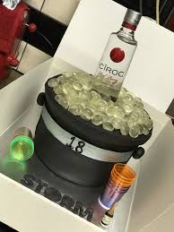 Design Birthday Cake Liquor Bottle Ciroc Cake In A Bucket With Ice Cake Designs Birthday Cake Cake Designs