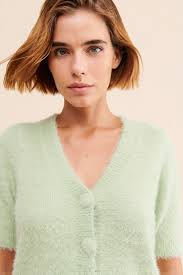 Inez Cozy Fuzzy Cardigan