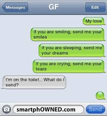 Whether you live together or live long distance, it is a cute and thoughtful gesture. Awkward Unrefined Girlfriend Funny Texts Jokes Funny Texts To Send Funny Texts