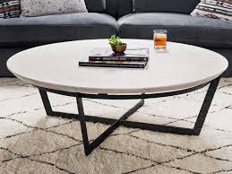 Shop for round coffee table in coffee tables. Four Hands Theory Rustic Fossil Sandblasted White Marble 48 Wide Round Coffee Table Fsisd0199