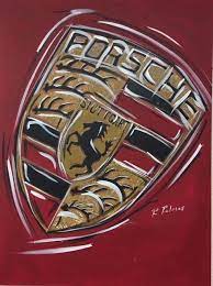 Porsche Logo Original Painting Porsche Logo Car Artwork Art Logo