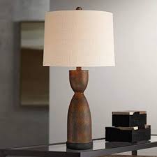 Maybe you would like to learn more about one of these? Regency Hill Horace Rustic Farmhouse Table Lamp Crackle Brown Oatmeal Tapered Drum Shade For Living Room Bedroom Bedside Nightstand Office