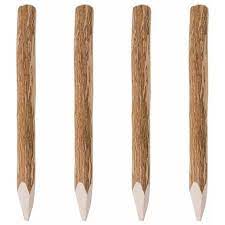 Structure en bois beige taupe vendu et expédié par cdiscount. Poteaux Pointus De Cloture 4 Pcs Bois De Noisetier 90 Cm