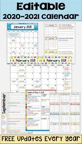 Free march 2021 weekly printable calendar pages and schedule pages. Editable 2020 2021 Calendar In Bright Colors With Free Updates Home School Schedule Dail Teacher Planner Printables School Calendar Planner Printables Free