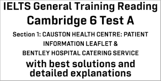 Preventive services task force w. Ielts General Training Reading Cambridge 6 Test A Section 1 Causton Health Centre Patient Information Leaflet Bentley Hospital Catering Service With Top Solutions And Best Explanations Ielts Deal