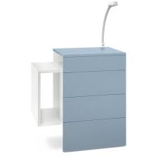 Finebuy nachttisch massivholz nachtkommode h 60 cm x b 50 cm mit schublade und tür nachtschrank für boxspringbett. Nachttisch Nachtschrank Queens Flexleuchte Vladon Mobel