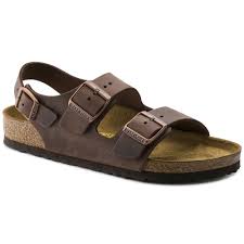 Birkenstock Ankle Strap Sandals Unisex Milano Oiled Leather Habana Back Strap Sandals In 2020 Birkenstock Ankle Strap Sandals Two Strap Sandals
