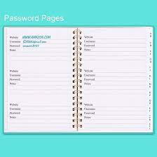 Nokingo Spiral Password Book with Alphabetical Tabs - 5x7 inch Password  Organizer with A-Z Tabs for Internet Login, Website, Username, Password.  Password Keeper for Home or Office, PU Cover, Teal : Amazon.ae: