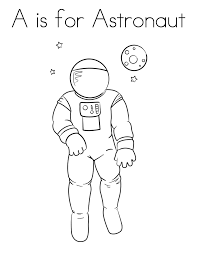 Simple space coloring page for kids. Free Printable Astronaut Coloring Pages For Kids