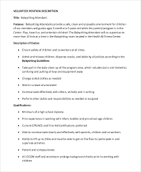 sample babysitter resume templates