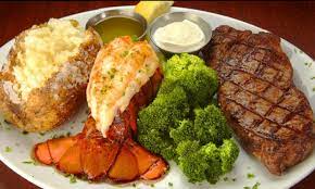 We pulled the meat away from the shell and seasoned the lobster meat with the included seafood seasoning and then stuffed the shell with pats of butter. Steak And Lobster Food Meal Foods Healthyfood Keto Steak And Lobster Dinner Steak And Seafood Steak And Lobster