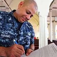 U.S. Marine Corps Sgt. Maj. Edwin Mota, outbound sergeant