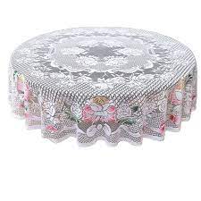 Round polyester tablecloths to make the wedding venue look perfect, it is essential to include quality polyester round tablecloths to cover the this piece of wedding supply is capable of transforming the entire look of the venue. Lace Tablecloth Embroidered Oval Tablecloth 60 X 90 Inch Round Lace Tablecloth Buy Tablecloth Lace Style Cotton Linen Table Cloth Dust Proof Table Cover For Kitchen Dinning Tabletop Decoration Lace Rectangular Tablecloth With
