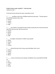 Aku akan perintahkan diriku dan mengatakan bahwa aku mampu! Koleksi Soalan Kata Perintah Tahun 3