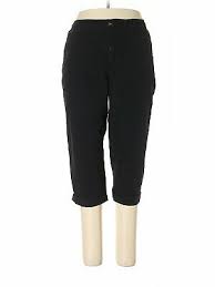 Ellos Women Black Casual Pants 18 Plus Ebay