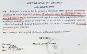 Maybe you would like to learn more about one of these? Document Olimpiadele È™colare È™i Toate Concursurile CompetiÈ›iile È™i ActivitÄƒÈ›ile ExtraÈ™colare Au Fost Amanate Pentru Anul È™colar 2021 2022 Ordinul A Fost Semnat De Ministrul EducaÈ›iei Edupedu Ro