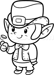 Sketch lightly at first so that it's easy to erase if you make a mistake. How To Draw A Chibi Leprechaun Step By Step St Patricks Day Seasonal Free Online Drawing Tutorial Added B Saint Patricks Day Art Leprechaun Guided Drawing